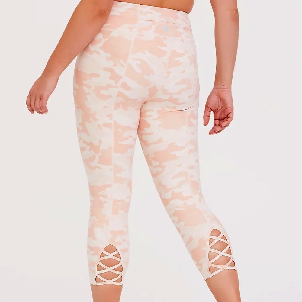 Torrid Pink Camo Workout Pants Active Pants Size 1X